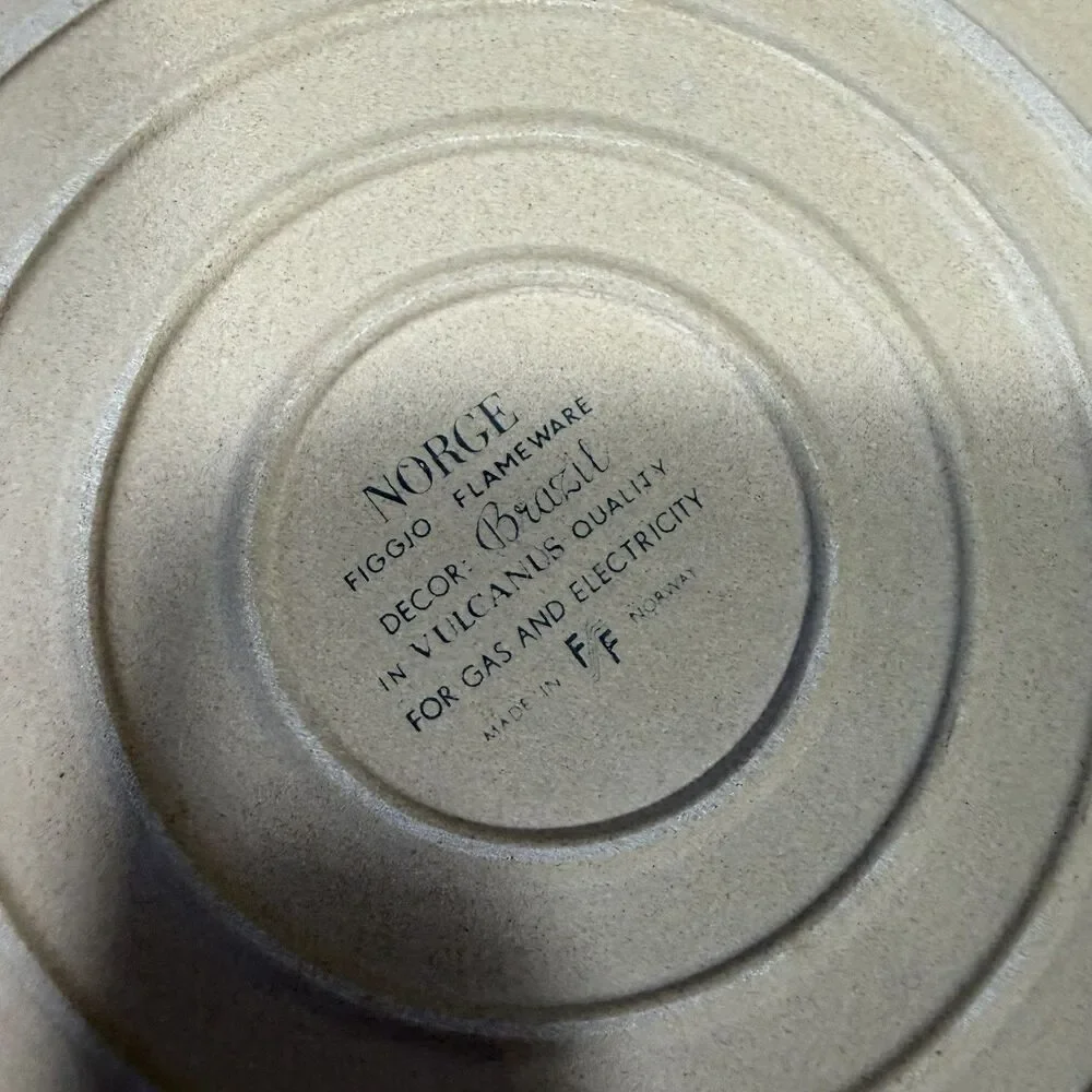 Vintage FIGGJO Flint BRAZIL Design Frying Pan in Valcanus by Norway 8 1/4